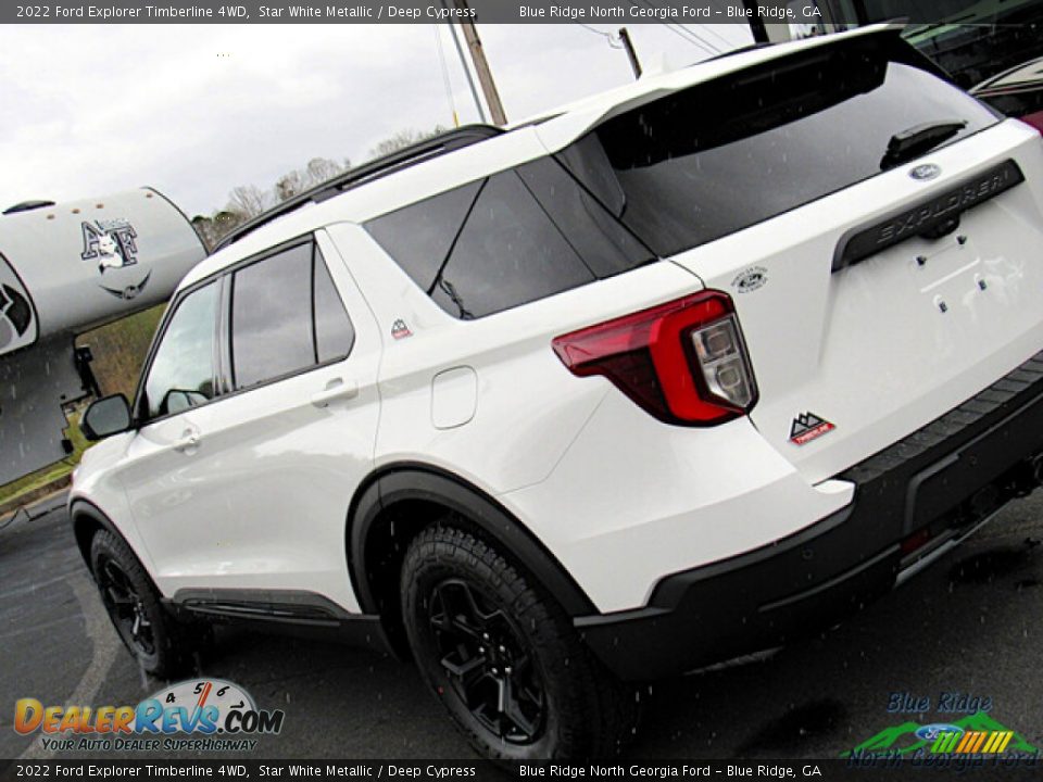 2022 Ford Explorer Timberline 4WD Star White Metallic / Deep Cypress Photo #32