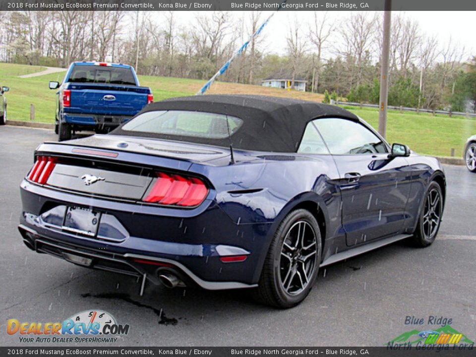 2018 Ford Mustang EcoBoost Premium Convertible Kona Blue / Ebony Photo #5