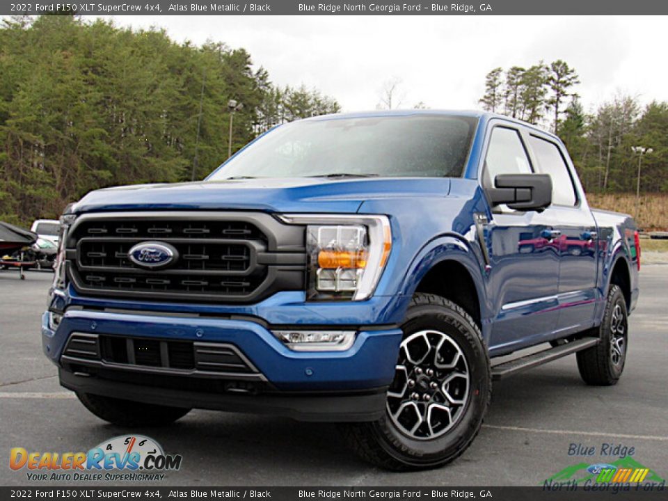 2022 Ford F150 XLT SuperCrew 4x4 Atlas Blue Metallic / Black Photo #1