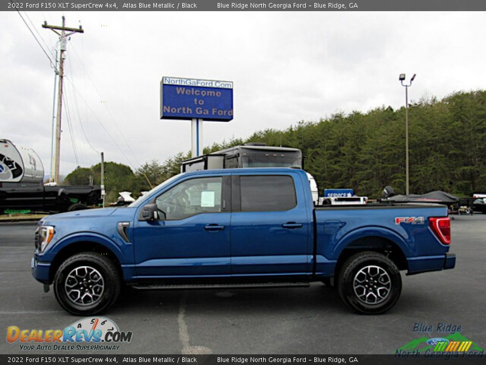 2022 Ford F150 XLT SuperCrew 4x4 Atlas Blue Metallic / Black Photo #2