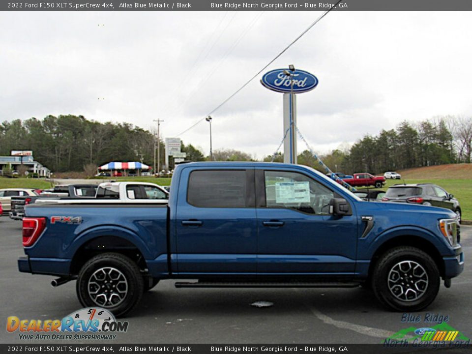 2022 Ford F150 XLT SuperCrew 4x4 Atlas Blue Metallic / Black Photo #6