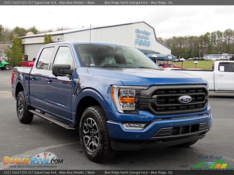 2022 Ford F150 XLT SuperCrew 4x4 Atlas Blue Metallic / Black Photo #7