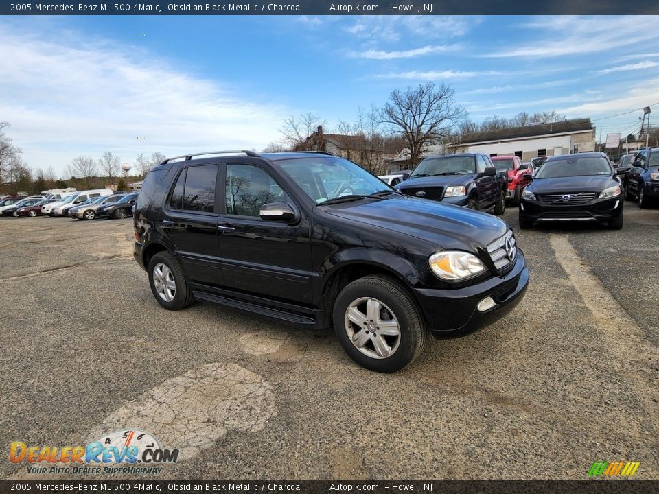 2005 Mercedes-Benz ML 500 4Matic Obsidian Black Metallic / Charcoal Photo #2