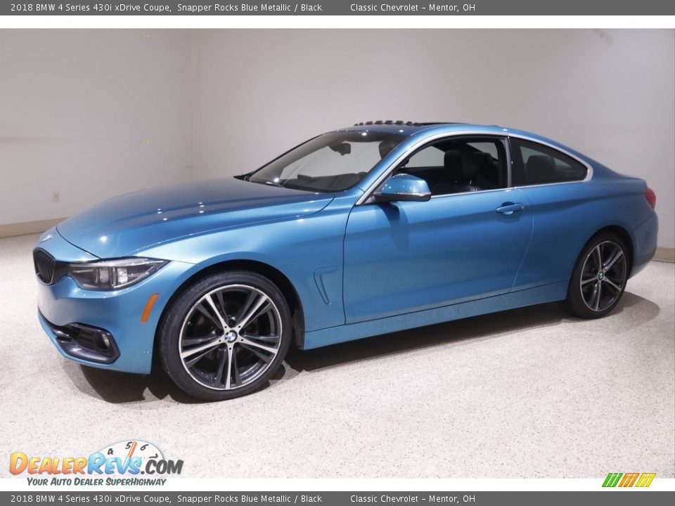 2018 BMW 4 Series 430i xDrive Coupe Snapper Rocks Blue Metallic / Black Photo #3