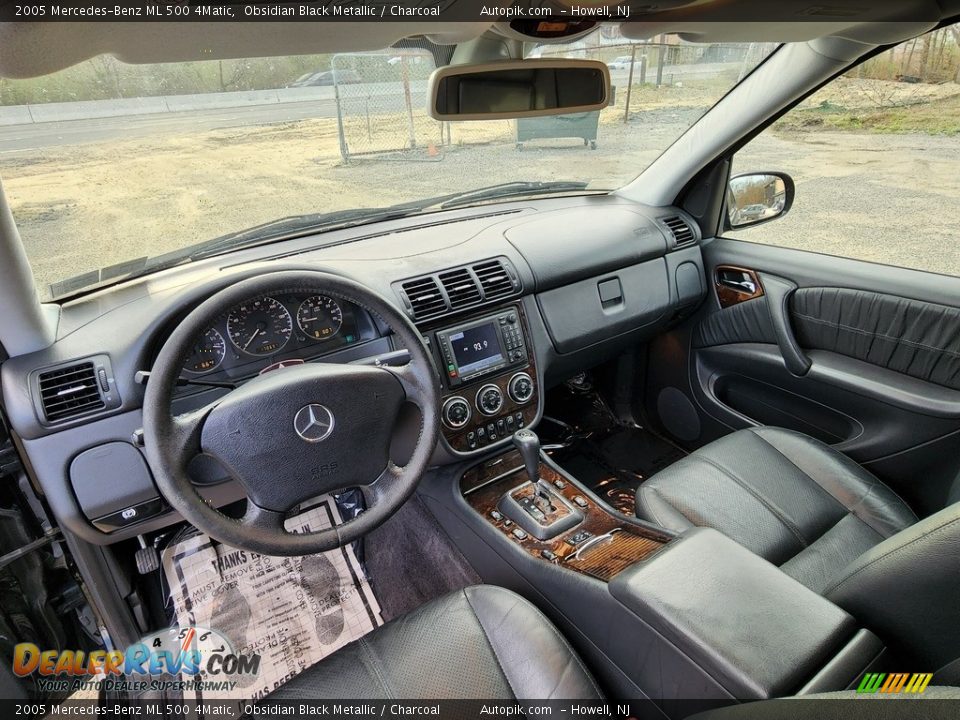 2005 Mercedes-Benz ML 500 4Matic Obsidian Black Metallic / Charcoal Photo #10