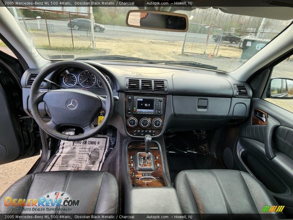 2005 Mercedes-Benz ML 500 4Matic Obsidian Black Metallic / Charcoal Photo #11