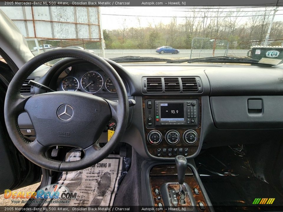 2005 Mercedes-Benz ML 500 4Matic Obsidian Black Metallic / Charcoal Photo #12