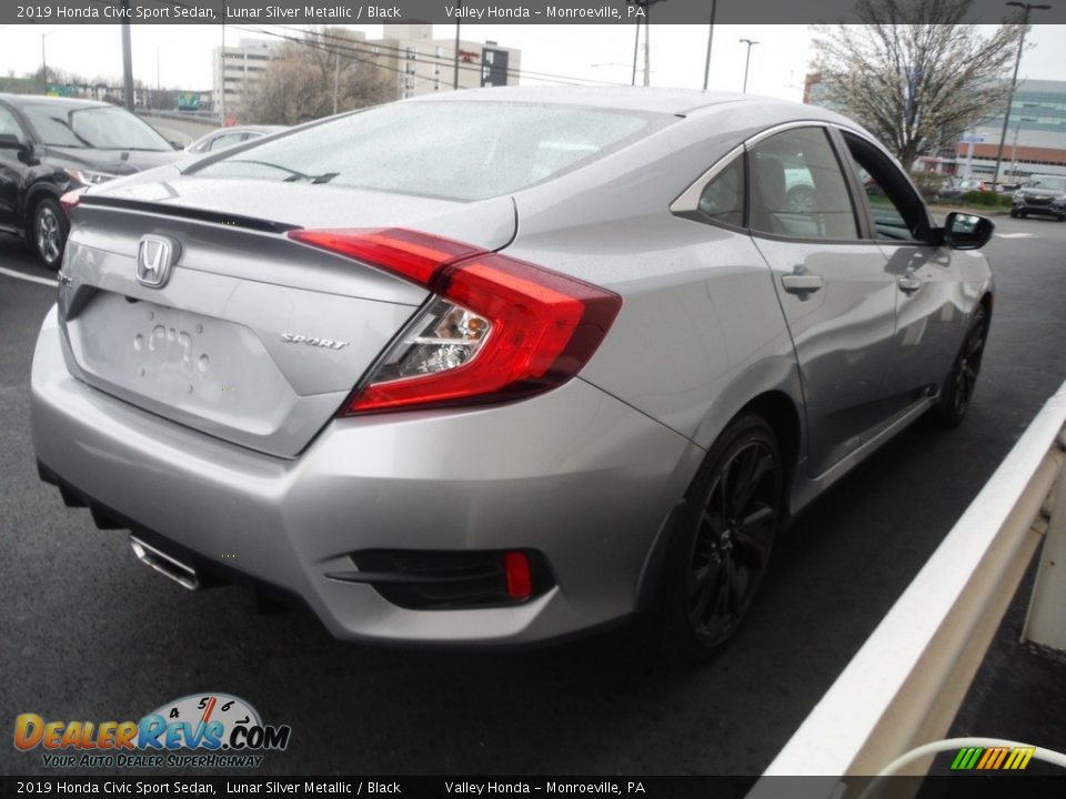 2019 Honda Civic Sport Sedan Lunar Silver Metallic / Black Photo #6