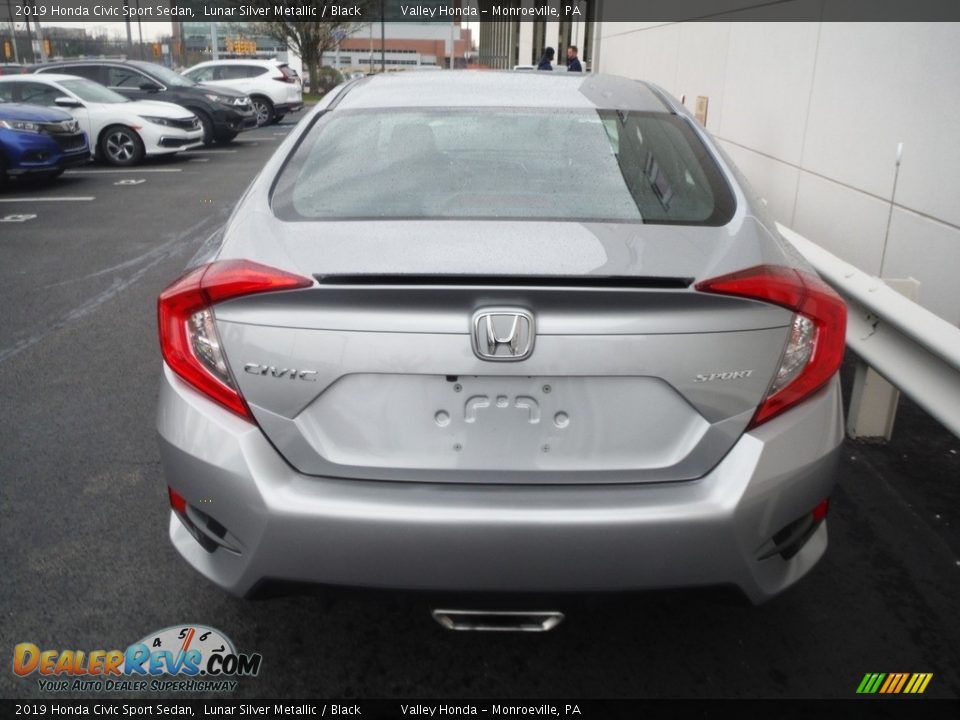 2019 Honda Civic Sport Sedan Lunar Silver Metallic / Black Photo #7