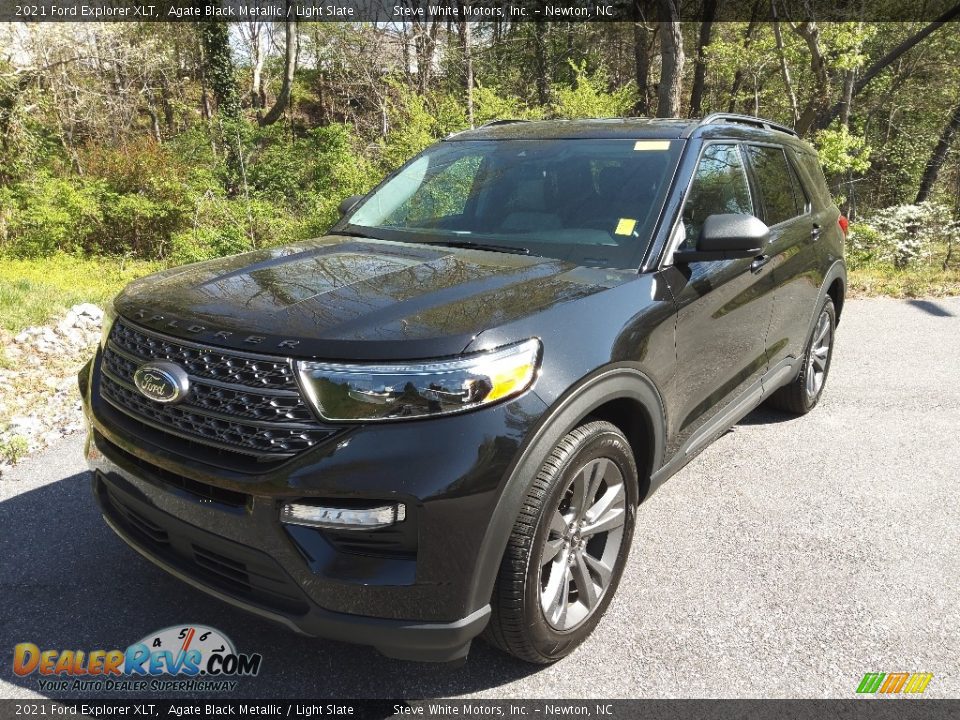 2021 Ford Explorer XLT Agate Black Metallic / Light Slate Photo #3