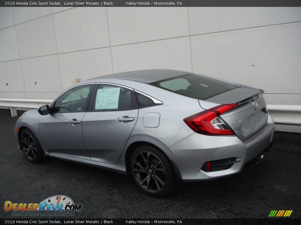 2019 Honda Civic Sport Sedan Lunar Silver Metallic / Black Photo #9