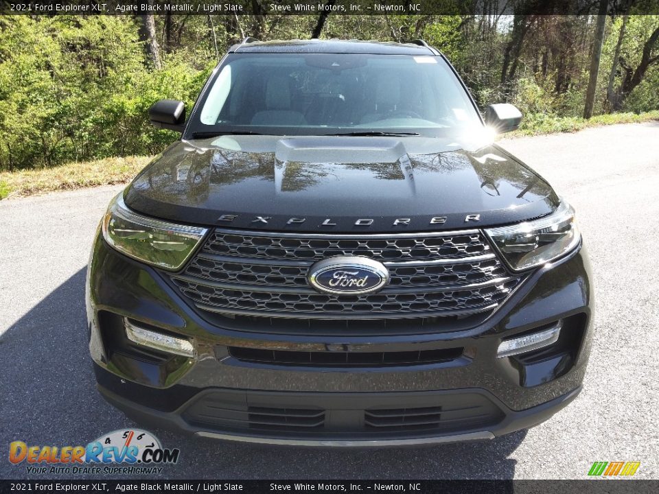 2021 Ford Explorer XLT Agate Black Metallic / Light Slate Photo #4