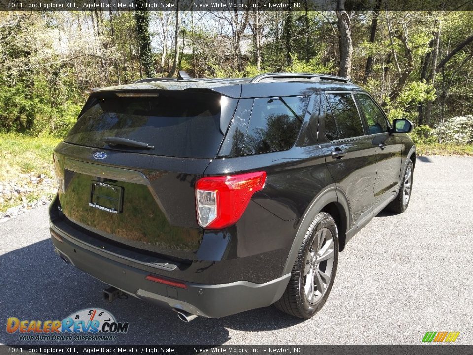 2021 Ford Explorer XLT Agate Black Metallic / Light Slate Photo #7