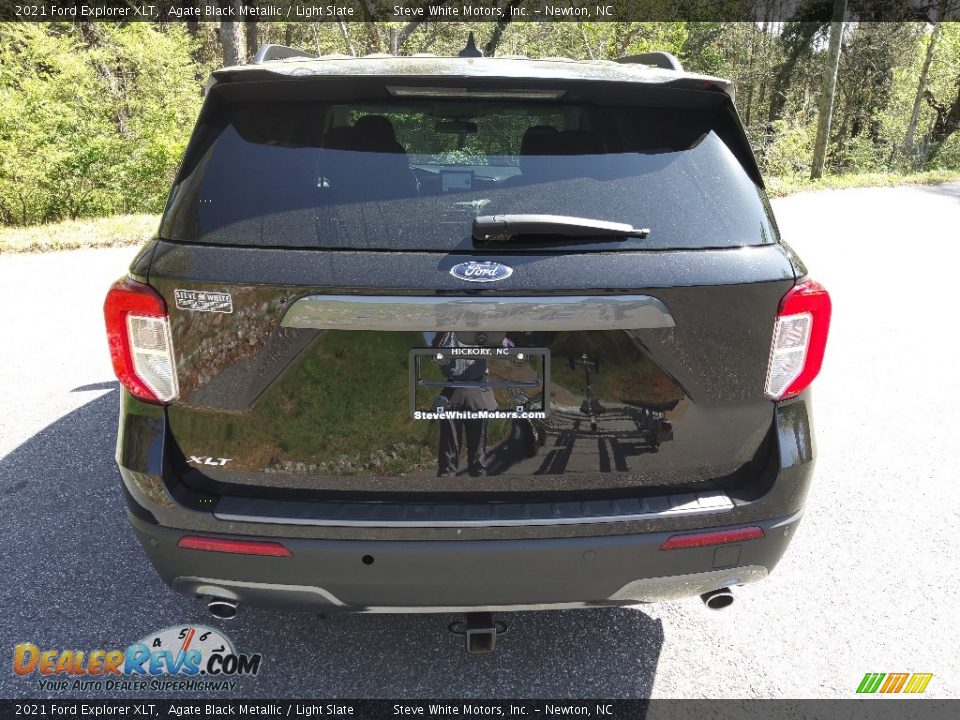 2021 Ford Explorer XLT Agate Black Metallic / Light Slate Photo #9