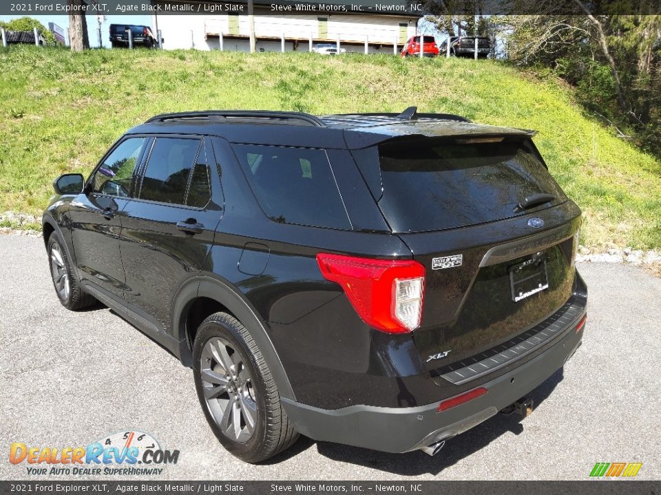 2021 Ford Explorer XLT Agate Black Metallic / Light Slate Photo #10