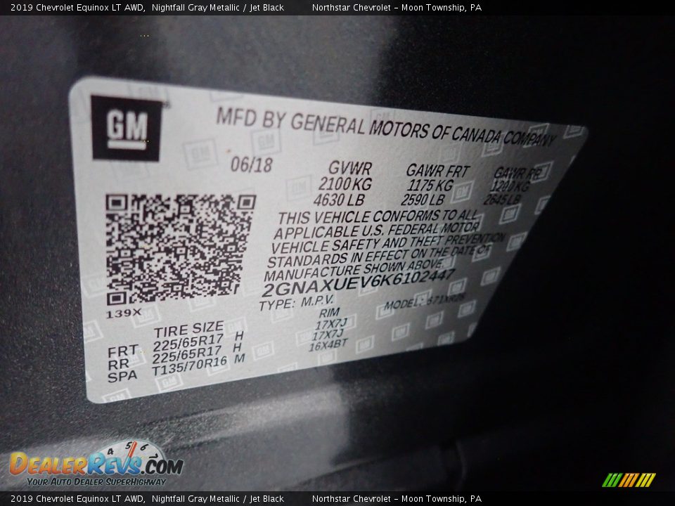 2019 Chevrolet Equinox LT AWD Nightfall Gray Metallic / Jet Black Photo #28