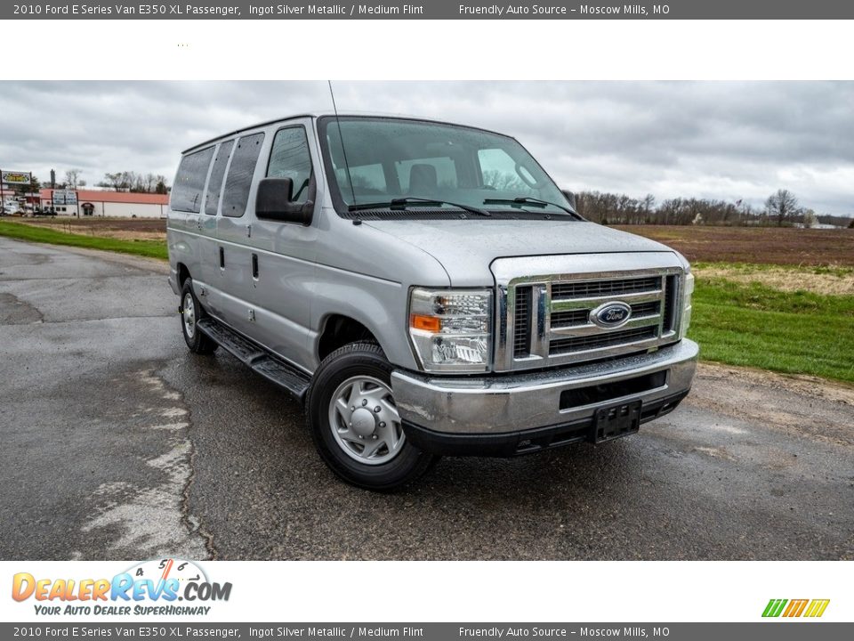 2010 Ford E Series Van E350 XL Passenger Ingot Silver Metallic / Medium Flint Photo #1