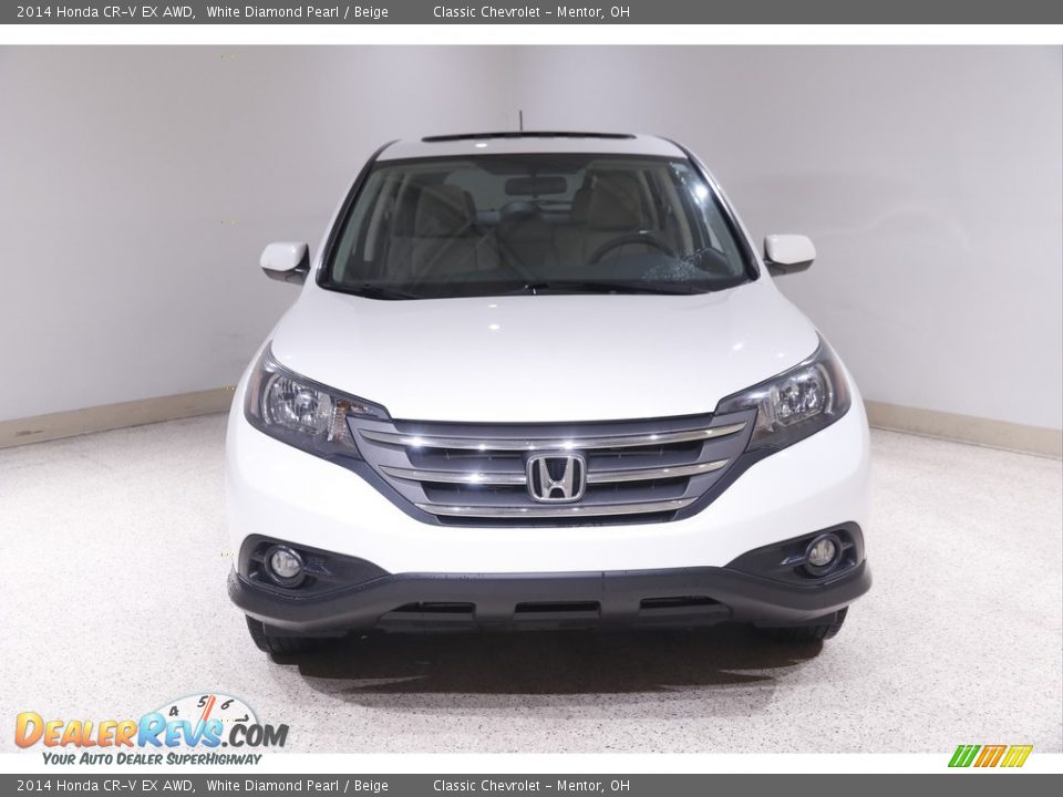 2014 Honda CR-V EX AWD White Diamond Pearl / Beige Photo #2