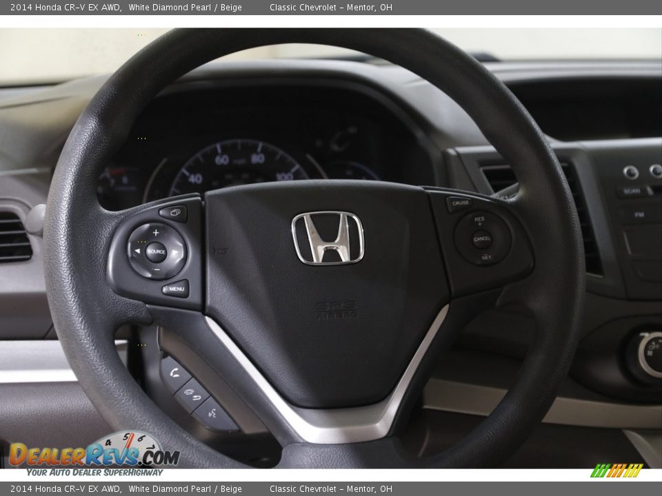 2014 Honda CR-V EX AWD White Diamond Pearl / Beige Photo #7