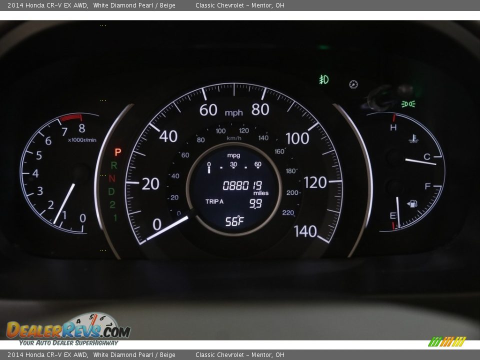 2014 Honda CR-V EX AWD White Diamond Pearl / Beige Photo #8