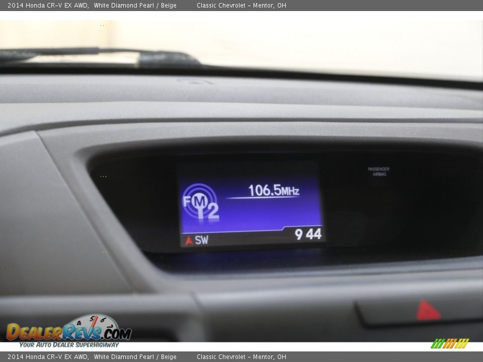 2014 Honda CR-V EX AWD White Diamond Pearl / Beige Photo #9