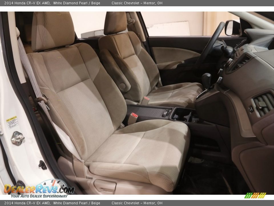 2014 Honda CR-V EX AWD White Diamond Pearl / Beige Photo #13
