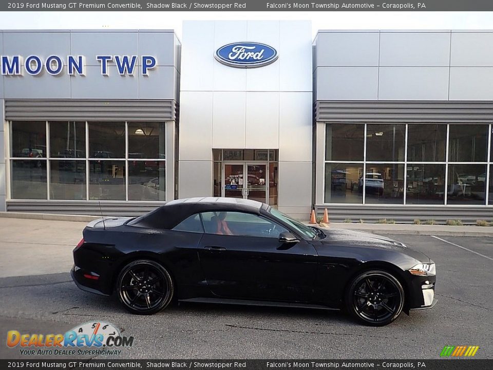 2019 Ford Mustang GT Premium Convertible Shadow Black / Showstopper Red Photo #1