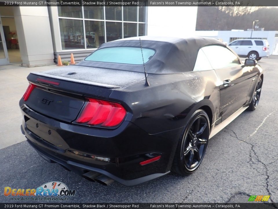 2019 Ford Mustang GT Premium Convertible Shadow Black / Showstopper Red Photo #2