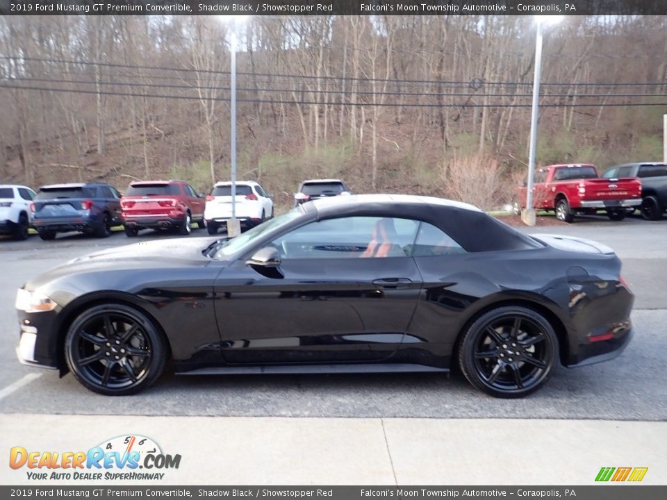 2019 Ford Mustang GT Premium Convertible Shadow Black / Showstopper Red Photo #5