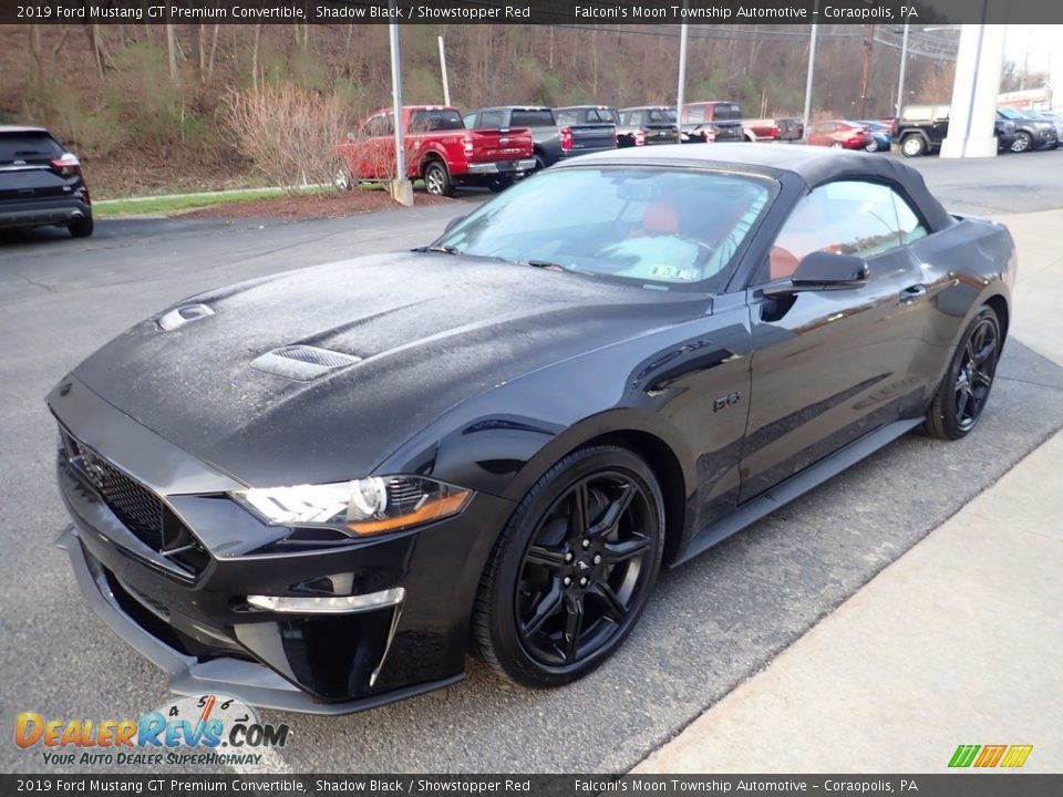 2019 Ford Mustang GT Premium Convertible Shadow Black / Showstopper Red Photo #6