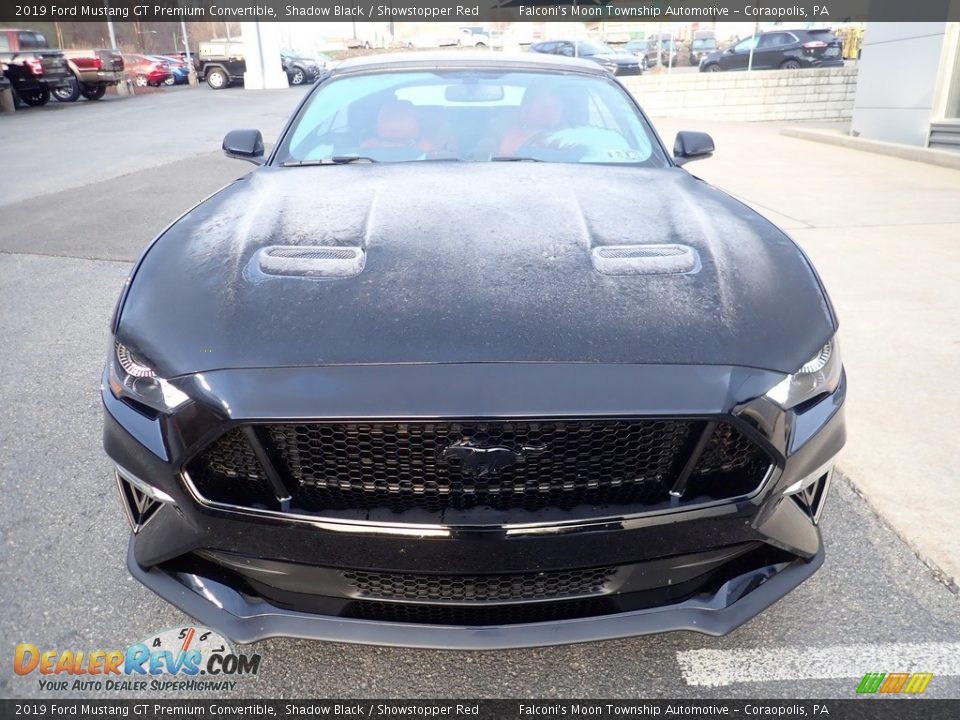 2019 Ford Mustang GT Premium Convertible Shadow Black / Showstopper Red Photo #7