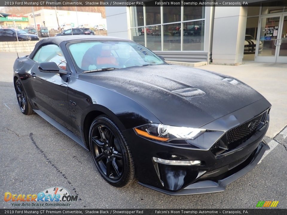 2019 Ford Mustang GT Premium Convertible Shadow Black / Showstopper Red Photo #8