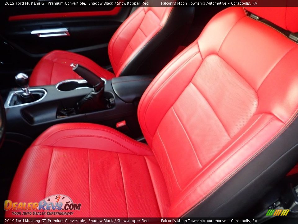 2019 Ford Mustang GT Premium Convertible Shadow Black / Showstopper Red Photo #15