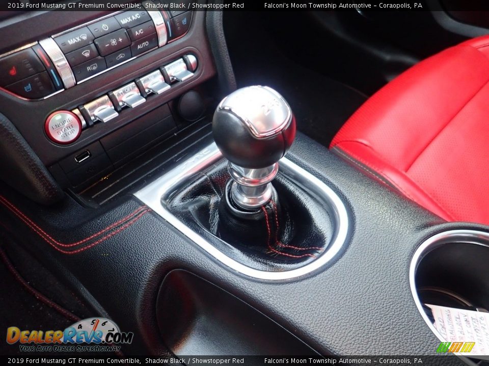 2019 Ford Mustang GT Premium Convertible Shadow Black / Showstopper Red Photo #20