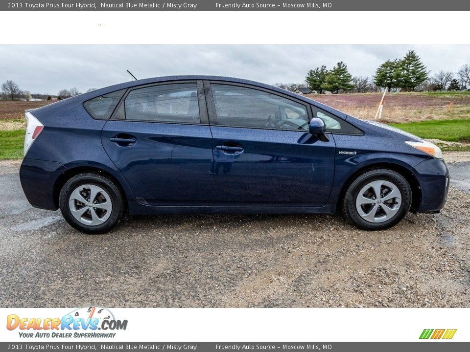 2013 Toyota Prius Four Hybrid Nautical Blue Metallic / Misty Gray Photo #3