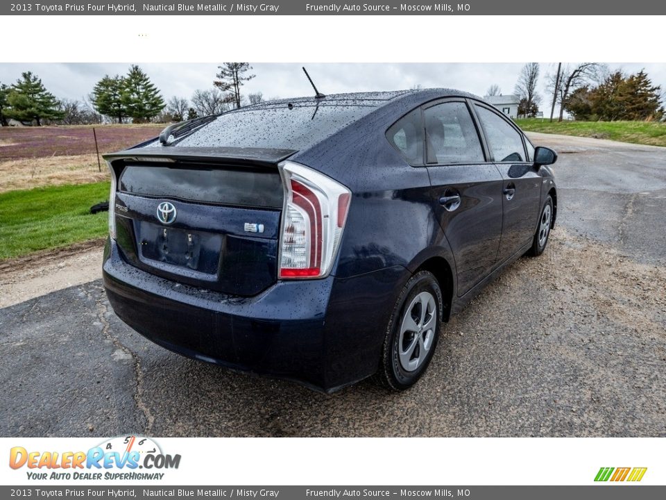 2013 Toyota Prius Four Hybrid Nautical Blue Metallic / Misty Gray Photo #4