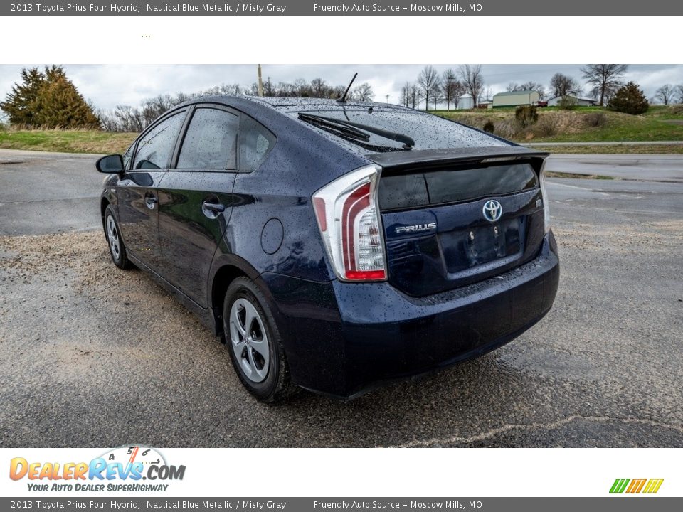 2013 Toyota Prius Four Hybrid Nautical Blue Metallic / Misty Gray Photo #6