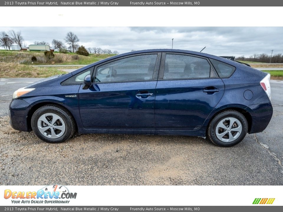 2013 Toyota Prius Four Hybrid Nautical Blue Metallic / Misty Gray Photo #7