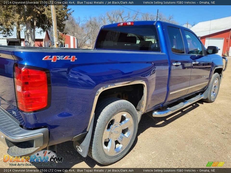 2014 Chevrolet Silverado 1500 LTZ Crew Cab 4x4 Blue Topaz Metallic / Jet Black/Dark Ash Photo #18