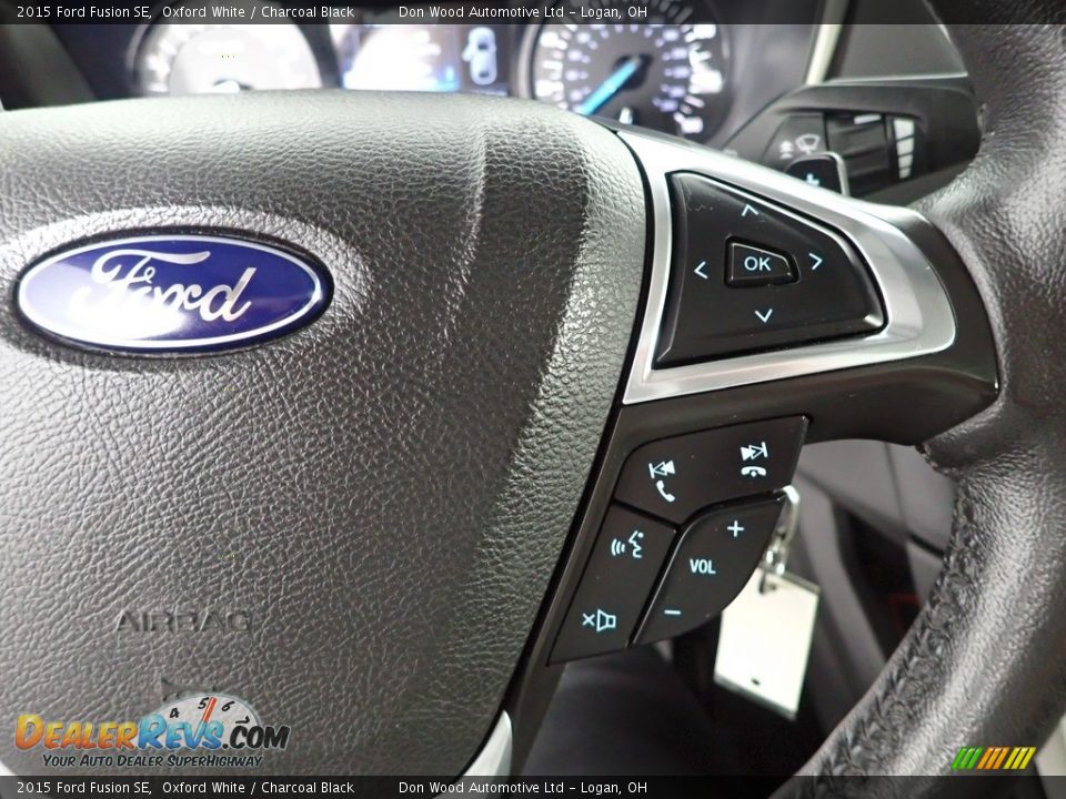 2015 Ford Fusion SE Oxford White / Charcoal Black Photo #21