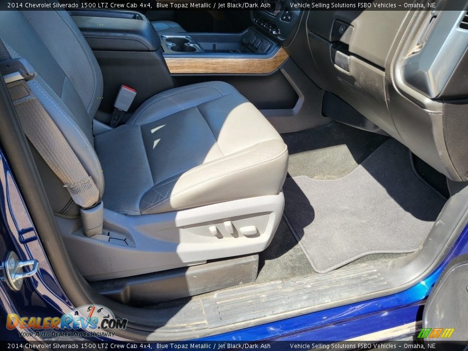 2014 Chevrolet Silverado 1500 LTZ Crew Cab 4x4 Blue Topaz Metallic / Jet Black/Dark Ash Photo #20