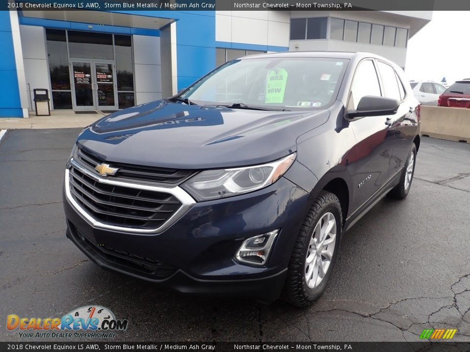 2018 Chevrolet Equinox LS AWD Storm Blue Metallic / Medium Ash Gray Photo #2