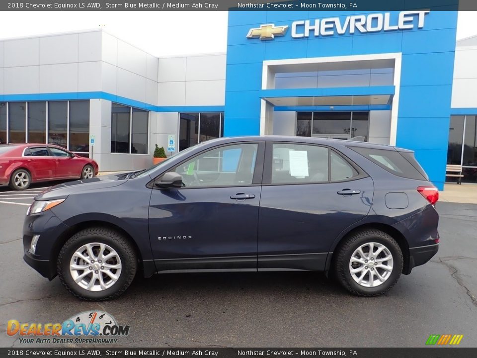 2018 Chevrolet Equinox LS AWD Storm Blue Metallic / Medium Ash Gray Photo #3