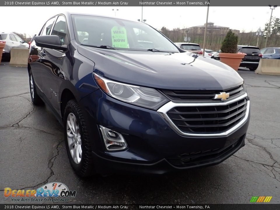 2018 Chevrolet Equinox LS AWD Storm Blue Metallic / Medium Ash Gray Photo #12