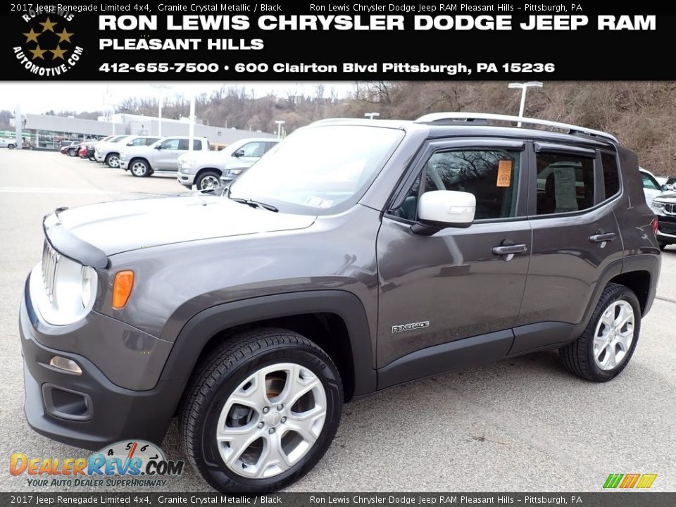 2017 Jeep Renegade Limited 4x4 Granite Crystal Metallic / Black Photo #1