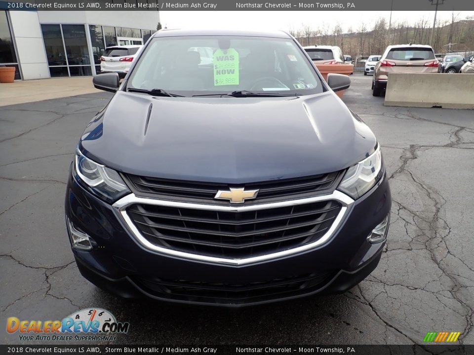 2018 Chevrolet Equinox LS AWD Storm Blue Metallic / Medium Ash Gray Photo #13