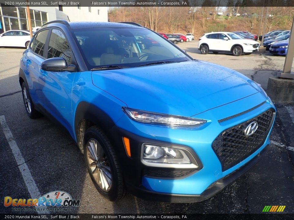 2020 Hyundai Kona SEL Surf Blue / Black Photo #4