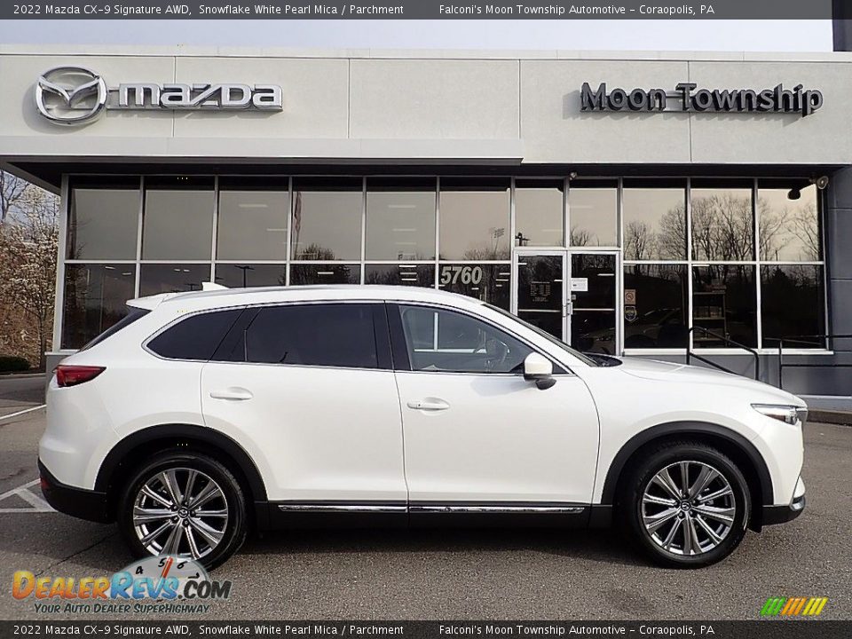 2022 Mazda CX-9 Signature AWD Snowflake White Pearl Mica / Parchment Photo #1