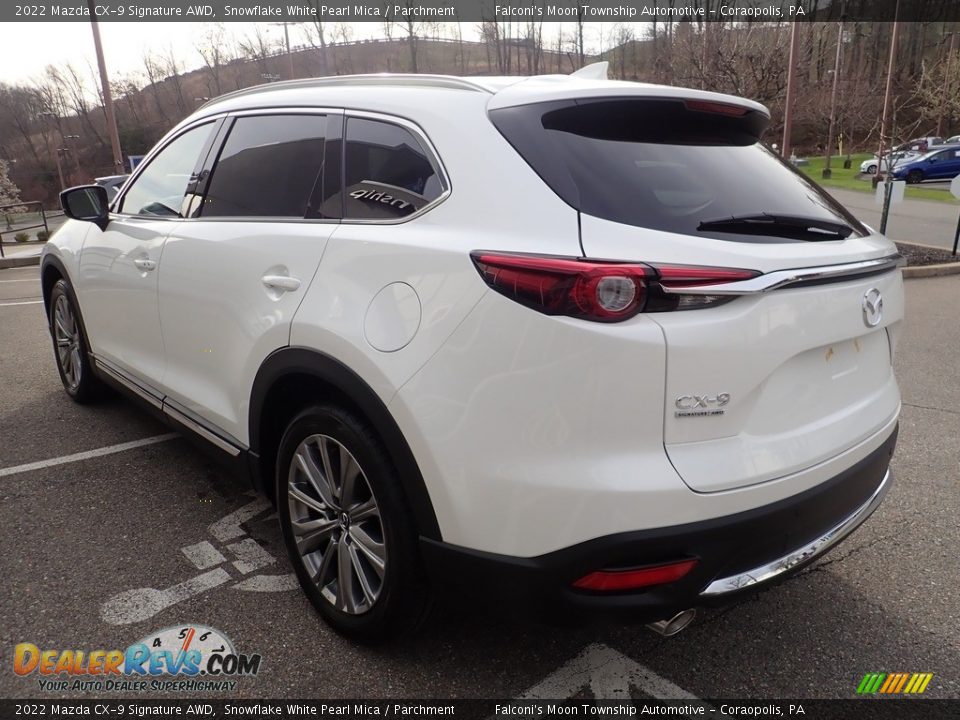 2022 Mazda CX-9 Signature AWD Snowflake White Pearl Mica / Parchment Photo #5