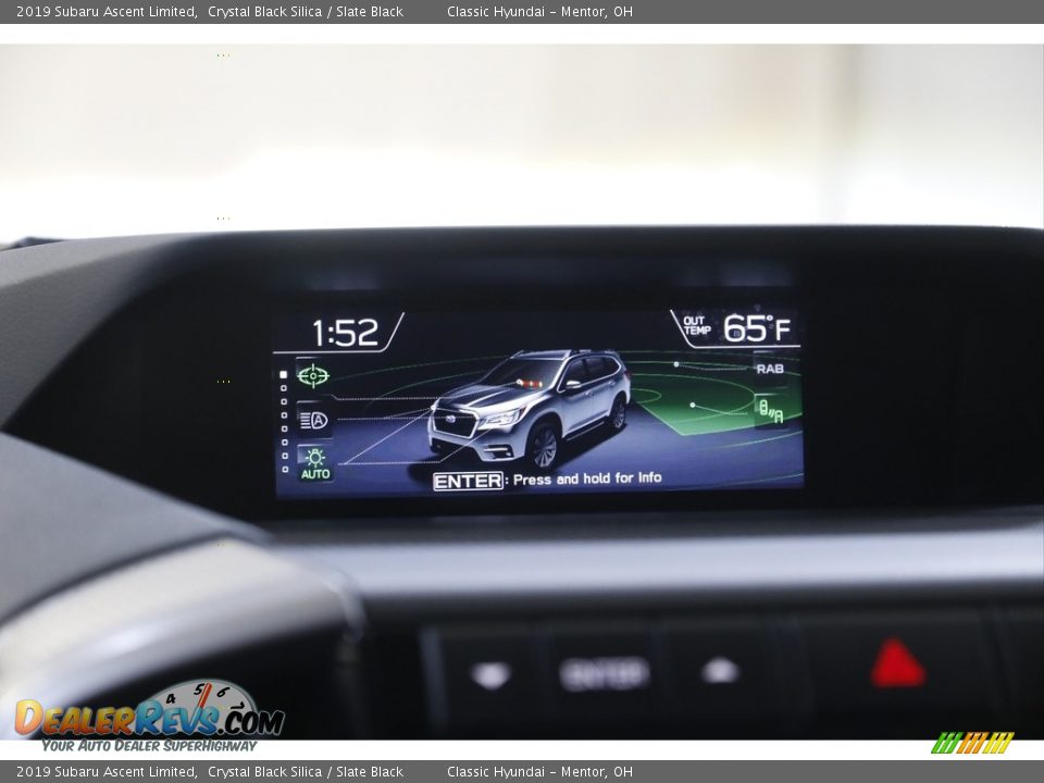 2019 Subaru Ascent Limited Crystal Black Silica / Slate Black Photo #10